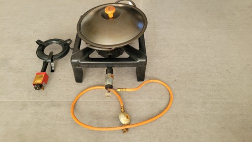 Wok gasbrenner mit pfanne - gasbrenner,