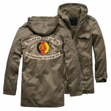 Herren Männer Winter Parka Rückendruck Hüte dich Ostdeutschen DDR Motiv Nva