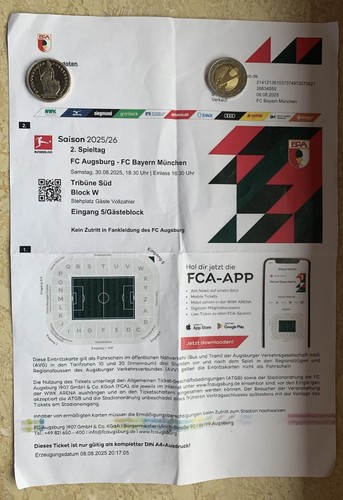 Sammler ticket fc augsburg - ticket,