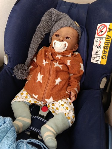 Reborn babypuppe braune augen - reborn,