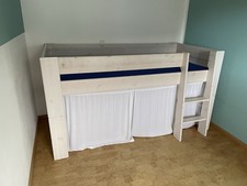 Massivholz Hochbett 90x200 mit
