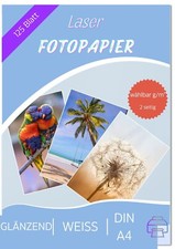 Hochglanz Fotopapier glänzend weiß beidseitig beschichtetes Laser Drucker Foto
