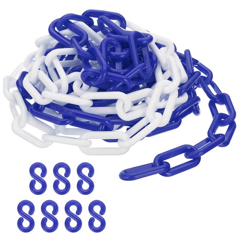 Blau weiße kunststoffkette - blau/weiße,