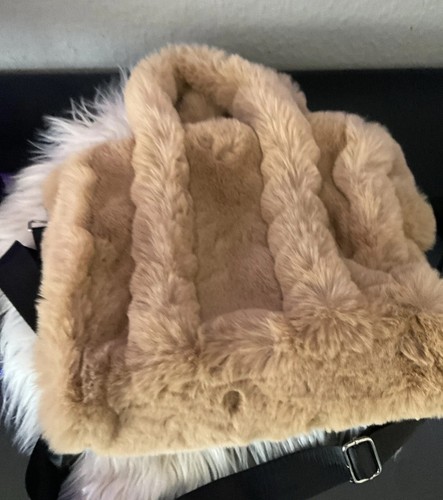 Handtasche beige kunstfell - handtasche, ca