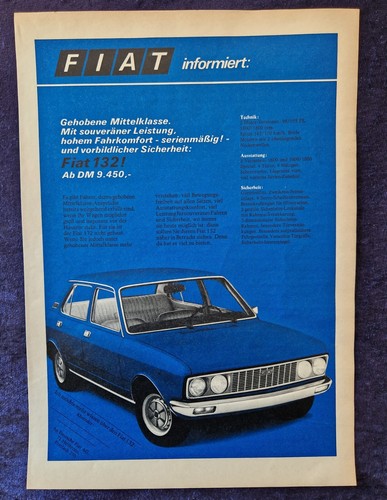 Fiat 132 originale werbung - 132,