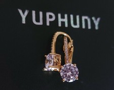 Ohrringe Ohrhänger Zirkonia Gelbgold 18Kt vergoldet