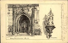 Zeichnung auf Feldpostkarte 1