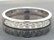 Brillant Band Ring 585 Weißgold 14Kt Gold   9 Brillanten 0,40ct  Wesselton