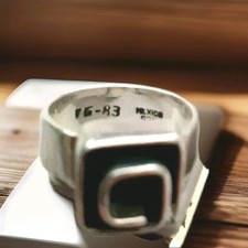 RING SILBER Mexiko Schwarz Silber Taxco Unikat Designer