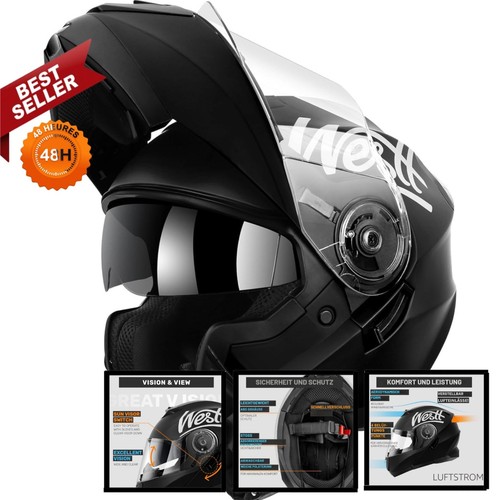 Westt flip motorradhelm - westt, flip-up