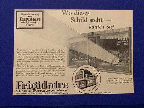 1929 frigidaire ladentisch - frigidaire,