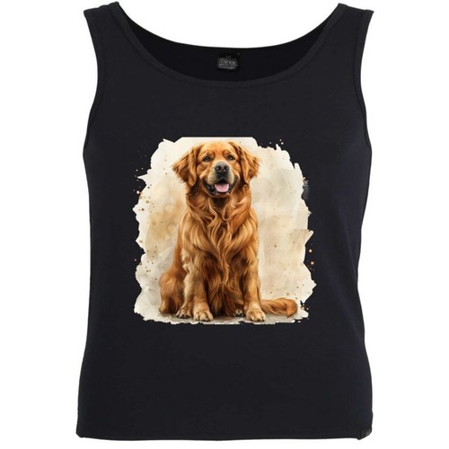 Tank top golden retriever - golden,