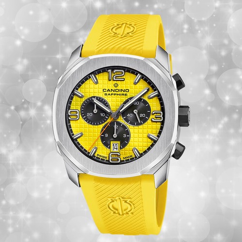 Armbanduhr kautschuk gelb - kautschuk,