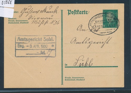 05068 bahnpost ovalstempel - 05068),