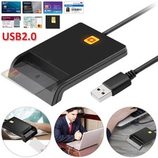 USB 2.0 Chipkartenleser Personalausweis Lesegerät Kartenleser für SIM ID Card DE