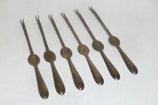 6 alte silberne Bohrmann