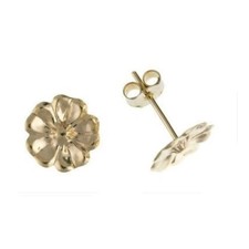 9 kt Blume Ohrstecker massiv