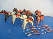 8 Südstaaten Pferde Zaumzeug Sattel Decke Gewehre  Western Playmobil 8924