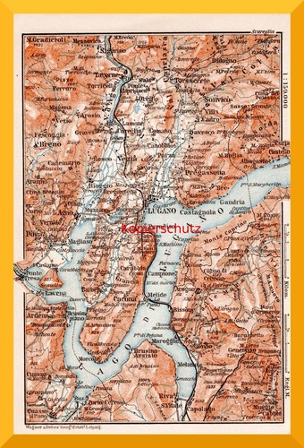 Luganersee historischer plan - +historischer,