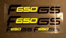 Aufkleber Set f F650GS Tank Verkleidung F 650 GS gelb/schwarz