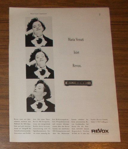 Seltene werbung vintage revox - seltene,