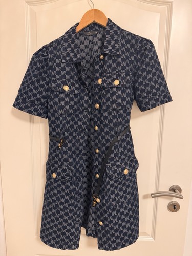Tweed kleid blusenkleid - tweed, blau