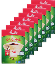 8x Melitta Filtertüten 1x4 - ORIGINAL - 80 Stück naturbraun = 640 Filter