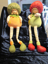 Apfelkinder Kantenhocker 2 x Figurhöhe 19 cm