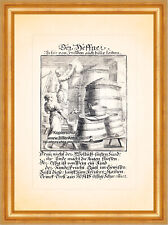 Der Heffner Wein Hefe Essig BranntweinKupferstich Christoph Weigel Berufe 064