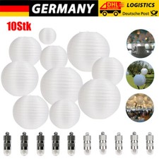 10er Weiße Papier Laterne