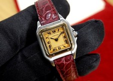 CARTIER 22 x 30 mm Panthère 166921 PM Damenuhr Stahl-Gold Panthere Salmon Dial