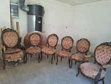 stilmöbel stühle set 50iger jahre  und tisch , stark gebraucht 