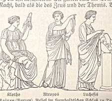Alte Lithographie, Klotho