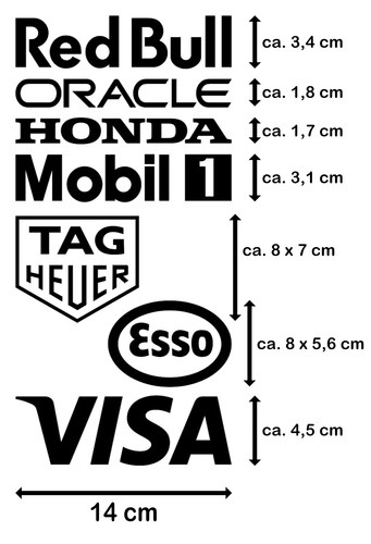 Aufkleber set motorsport - aufkleber,