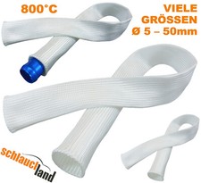 1m FITEX HITZESCHUTZSCHLAUCH WEISS Schutz Schlauch Kabel Leitung Glasfaser Fiber