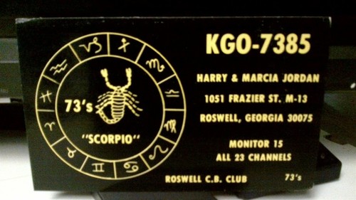 Radio qsl postcard zodiac - cb,