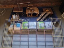 Großer Käfig für Meerschweinchen / Kaninchen / Nager + Zubehör