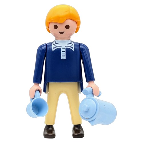 Playmobil figur mann blau gelb - figur,
