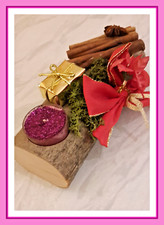 Weihnachten Teelichthalter, Kerzenhalter, Advent Kerzen Dekoration Baumstamm