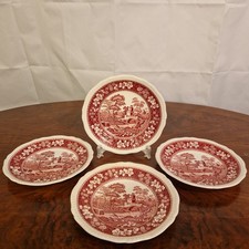 Spode Copeland „Pink Tower“ 4 Kuchenteller Ø 19,5cm Keramik