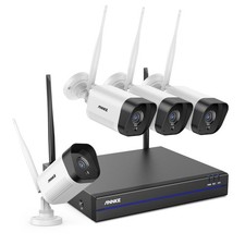 ANNKE 5MP WLAN 8CH NVR Funk Überwachungskamera Außen Mit Audio 4x IP Kameras