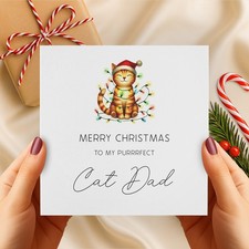 Weihnachtskarte von der Katze