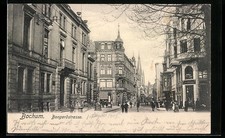 Bochum, Ansichtskarte, Blick in die Bongardstrasse 1905 