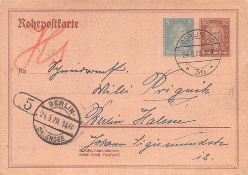 408557 rohrpost ganzsache - rohrpost,