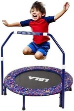 LBLA Kindertrampolin mit Griff, 36 Zoll, zusammenklappbar
