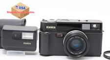 [FAST NEUWERTIG mit Blitz] Konica Hexar AF schwarze analoge Kompaktkamera 35 ...