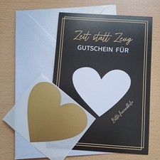 cs Gutschein Rubbelkarte zum selber Beschriften  Geschenk Karte Herz Neu