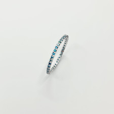 Einzigartiger 750 Weißgold Ring 40 Brillanten 0,36ct VS-SI/Fancy Blue(beh.)