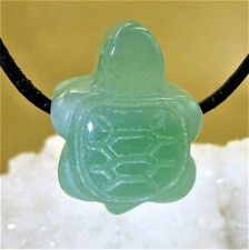 AVENTURIN    SCHILDKRÖTE    Edelstein     ANHÄNGER     gebohrt