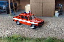 Herpa MCZ 03-400 IFA Wartburg 353 Modell 84 Feuerwehr ADW DDR rot/weiß 1:87 NEU